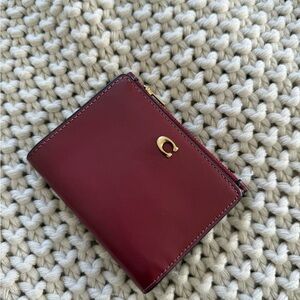 Coach Maroon Bill Fold wallet